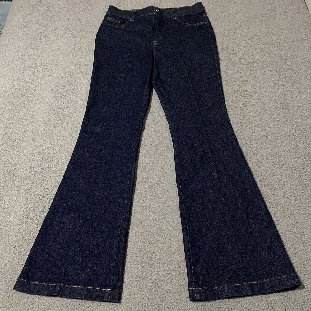 Spanx Flare Jeans Womens XL Blue Indigo EveryWear Trouser High Pull On 21266T